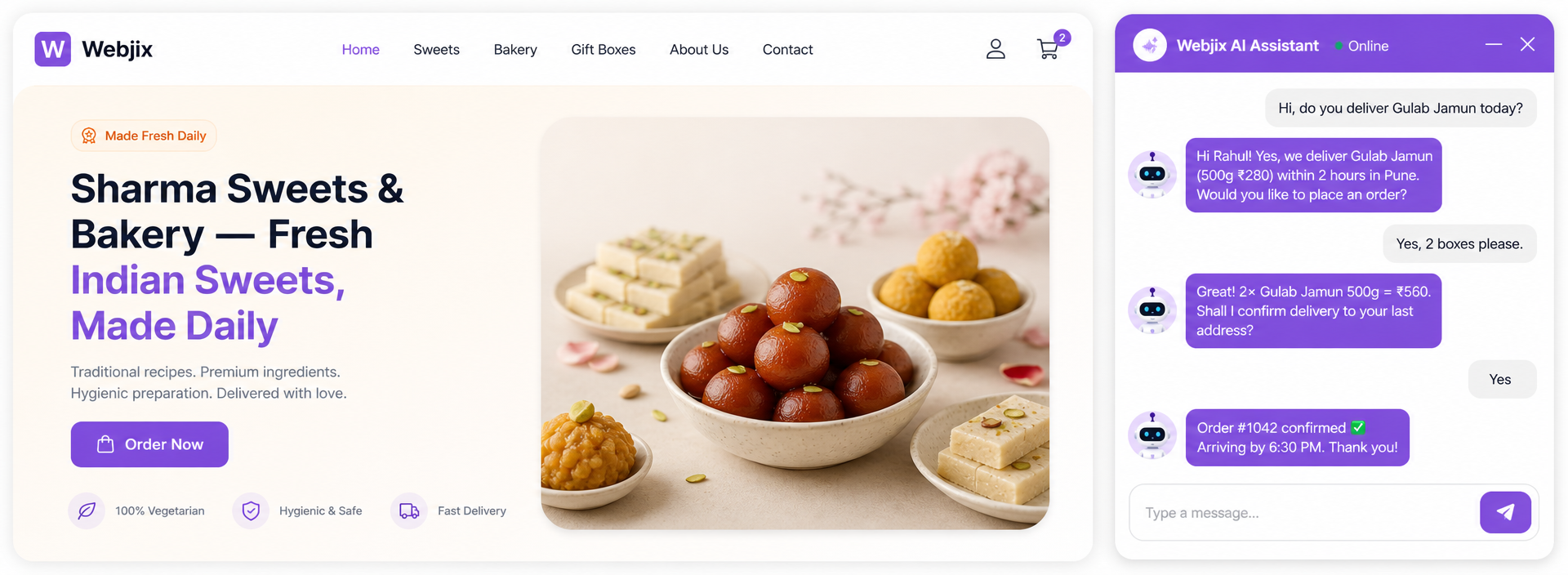AI chat with customer