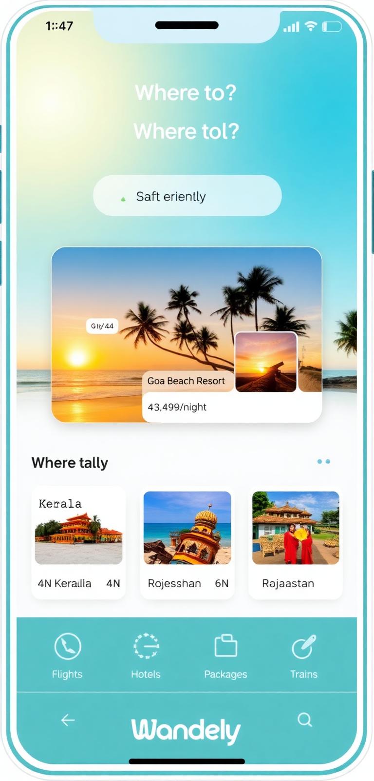 Travel booking app